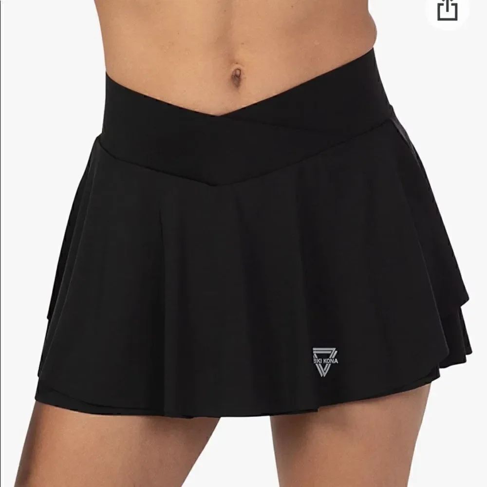 Keiki Kona Layered Cross Waist Athleisure Skirts